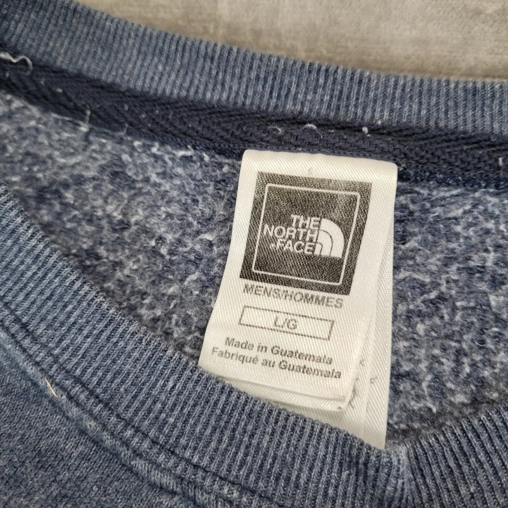 The North Face Y2K Mens Crewneck Sweatshirt Blue Orange‎ Logo Size L